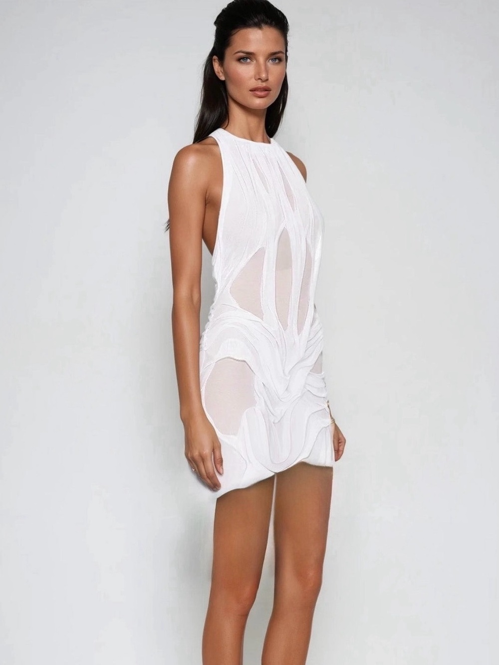 Innovare Denim white mini dress GORGEOUS - Picture 4 of 4